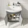 Capri Slate Grey Combination Vanity Basin and Houston Toilet 1150mm - Chrome Handles