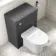 Capri Slate Grey Combination Vanity Basin and Miami Toilet 1350mm - Chrome Handles