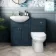 Capri Navy Blue Combination Vanity Basin and Miami Toilet 1050mm - Chrome Handles