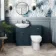 Capri Navy Blue Combination Vanity Basin and Miami Toilet 1050mm - Chrome Handles