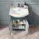 Capri Navy Blue Combination Vanity Basin and Miami Toilet 1050mm - Chrome Handles