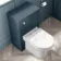 Capri Navy Blue Combination Vanity Basin and Miami Toilet 1150mm - Chrome Handles