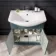 Capri Mystic Green Vanity with Semi Recessed Basin 750mm - Chrome Handles