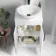 Mersey Gloss White Vanity with Oval Basin 500mm - Black Accents
