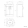Mersey Gloss White Vanity with Oval Basin 500mm - Black Accents
