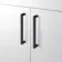Mersey Gloss White Vanity with Mesa Basin 500mm - Black Accents