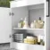 Mersey Gloss White Vanity 800mm Excludes Counter Top Basin - Black Accents