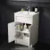Milos Cotton White Basin Vanity 500mm - Chrome Handles