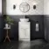 Milos Cotton White Vanity with Oval Basin 500mm - Chrome Handles