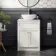 Milos Cotton White Vanity with Oval Basin 600mm - Chrome Handles