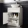 Milos Cotton White Vanity with Oval Basin 600mm - Chrome Handles