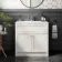 Milos Cotton White Basin Vanity 800mm - Chrome Handles