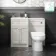 Milos Cotton White Combination Vanity Basin and Miami Toilet 1000mm - Chrome Handles