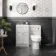 Milos Cotton White Combination Vanity Basin and Miami Toilet 1000mm - Chrome Handles