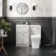 Milos Cotton White Combination Vanity Basin and Houston Toilet 1000mm - Chrome Handles