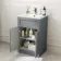 Milos Fog Grey Basin Vanity 500mm - Brushed Handles
