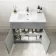 Milos Fog Grey Combination Vanity Basin and Miami Toilet 1300mm - Chrome Handles