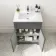 Milos Slate Grey Combination Vanity Basin and Houston Toilet 1100mm - Chrome Handles