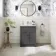 Milos Slate Grey Basin Vanity 600mm - Traditional Handles