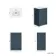 Milos Navy Blue Basin Vanity 500mm - Brushed Handles