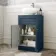 Milos Navy Blue Vanity with Mesa Basin 500mm- Brushed Handles
