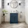 Milos Navy Blue Basin Vanity 600mm - Chrome Handles