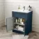 Milos Navy Blue Basin Vanity 600mm - Chrome Handles