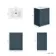 Milos Navy Blue Basin Vanity 600mm - Chrome Handles