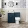 Milos Navy Blue Combination Vanity Basin and Miami Toilet 1000mm - Chrome Handles