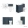 Milos Navy Blue Combination Vanity Basin and Miami Toilet 1100mm - Chrome Handles