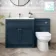 Milos Navy Blue Combination Vanity Basin and Miami Toilet 1300mm - Chrome Handles