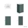 Milos Mystic Green Basin Vanity 500mm - Brushed Handles