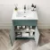 Milos Mystic Green Basin Vanity 600mm - Brushed Handles
