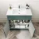 Milos Mystic Green Basin Vanity 800mm - Chrome Handles
