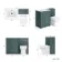 Milos Mystic Green Combination Vanity Basin and Miami Toilet 1100mm - Chrome Handles