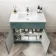Milos Mystic Green Combination Vanity Basin and Miami Toilet 1300mm - Chrome Handles