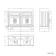 Lucia Inky Blue Double Basin Vanity 1200mm - Brass Knurled Handles