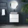Corsica Gloss White Wall Hung Drawer Vanity with Marble Top 600mm - Excludes Counter Top Basin