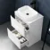 Corsica Gloss White Vanity Drawer with Marble Top & Marin Basin 600mm