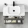 Corsica Tungsten Grey Wall Hung Drawer Vanity with Marble Top & Marin Basin 800mm