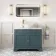 Lucia Midnight Green Vanity with Marble Top & Round Counter Top Basin 1030mm - Brushed Brass Accents