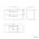 Elba Gloss White Wall Hung Drawer Vanity with Marble Top & Cody Basin 1000mm - Brushed Brass Accents