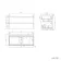 Corsica Inky Blue Basin Drawer Vanity 1000mm