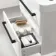 Omaha Gloss White Wall Hung Basin Drawer Vanity 600mm - Black Accents