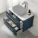 Omaha Navy Blue Wall Hung Drawer Vanity with Marble Top 800mm - Excludes Counter Top Basin