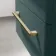 Omaha Mystic Green Wall Hung Drawer Vanity with Marble Top & Marin Basin 600mm - Brushed Brass Accents