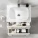 Omaha Linen White Wall Hung Drawer Vanity with Marble Top & Curved Counter Top Basin 600mm