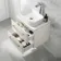 Omaha Linen White Wall Hung Drawer Vanity with Marble Top & Marin Basin 600mm