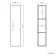 Avon Gloss White Wall Hung Tall Cabinet 1200x300mm