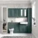 Midnight Green Wall Hung Cabinet 700x600mm